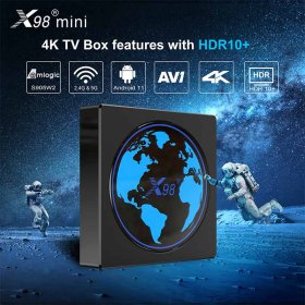 Android tv box X98 mini Box Android 11 Amlogic S905W2 4K avec 1 Mois de Live Francais SMART TV BOX