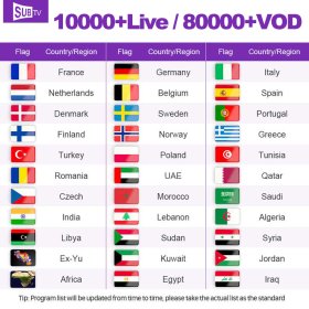 Abonnement IPTV France 12 Mois Subtv 1 Code pour 3 Lignes Full HD Français Espagne Sport Live