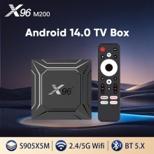 Android 14.0 Smart TV Box X96_M200 Amlogic S905X5M Quad Core 2.4G/5G WIFI BT5.0 Newest Android IPTV Box Voice control