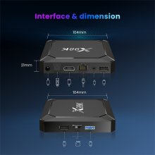 Android TV Box Quad Core ARM Cortex A53 Android 13 2.4GHz/5GHz WiFi 6 4K*2K UHD Output IPTV smarters box
