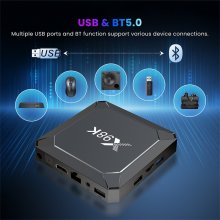 Android TV Box Quad Core ARM Cortex A53 Android 13 2.4GHz/5GHz WiFi 6 4K*2K UHD Output IPTV smarters box