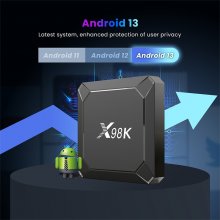 Android TV Box Quad Core ARM Cortex A53 Android 13 2.4GHz/5GHz WiFi 6 4K*2K UHD Output IPTV smarters box