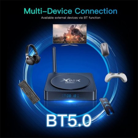 Android TV Box Quad Core ARM Cortex A55 RK3566 X98K PRO Support 2.4G and 5G BT5.0 1000M Ethernet IPTV smarters BOX